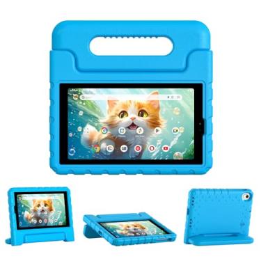 Imagem de SIMPLEWAY Capa infantil para Onn 7 polegadas Gen 4 2024, à prova de choque, leve, com suporte para tablet infantil (azul, para Onn 17.8 cm Gen 4 2024)