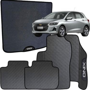 Imagem de Kit Jogo Tapete Onix 2020 a 2024 4 Peças + Tapete Porta Malas Emborrac