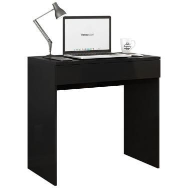 Imagem de Mesa Escrivaninha Estudo Loft Minimalista BP 100% MDF 80cm com 01 Gaveta Preto - Abmaza