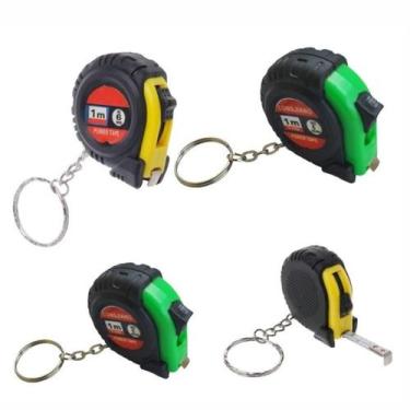 Imagem de Kit 20 Mini Chaveiro Trena 1m - Lembrança /  Colorido - r&c brasil