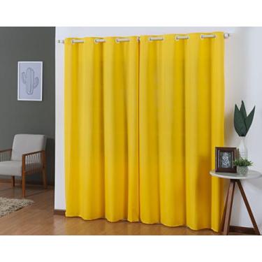 Imagem de Cortina Tecido Oxford 3,00 x 2,50 Sala Quarto Janela para Varão - J H 