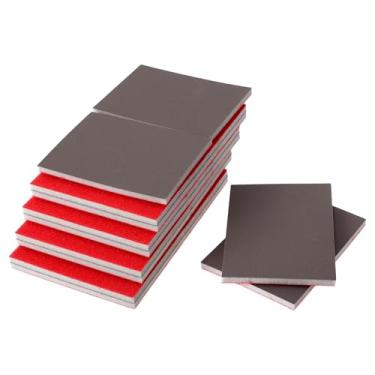 Imagem de TUCKBOLD 20 peças de esponja de lixa fina P4000 de 3,94 x 2,95 polegadas laváveis para paredes de gesso de madeira de metal, pintura automotiva, plástico, faça você mesmo, 0,5 polegadas