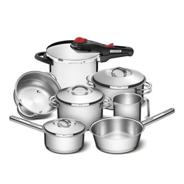 Imagem de Conjunto Jogo Panelas 7pc Inox Fundo Triplo Tramontina Solar