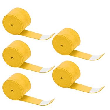 Imagem de Manuseda Respirável Fosca Overgrip para Badminton, Tênis de Mesa, Pickleball, Abóbora, Tênis de Remo, Com Acessórios de Raquete de Tênis (Amarelo)
