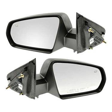 Imagem de Conjunto de pares de espelhos retrovisores laterais aquecidos pretos LH e RH para Dodge Avenger 08-13