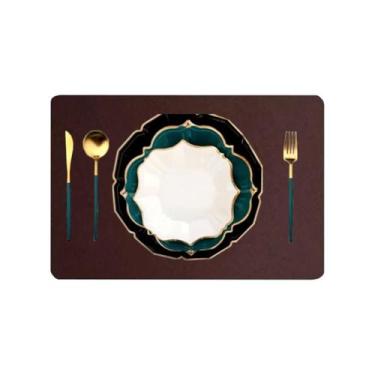 Imagem de 40 Jogo Americano Couro Impermeável Limpa Facil Para Mesa - Genertoy