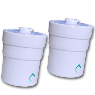 Imagem de Kit 2 Refil Filtro Purific Purificador Rosca Encaixe Branco Camadas Vida Alcalinum Troca Fácil Puricell