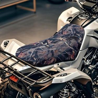 Imagem de Doojoayie Acessórios ATV Capa de assento para quadriciclo Dead Branch 68 cm × 25,4 cm Capa Unoversal para a maioria dos veículos de 4 rodas como Polaris Scrambler 400 500 850 1000, Honda Rancher 420