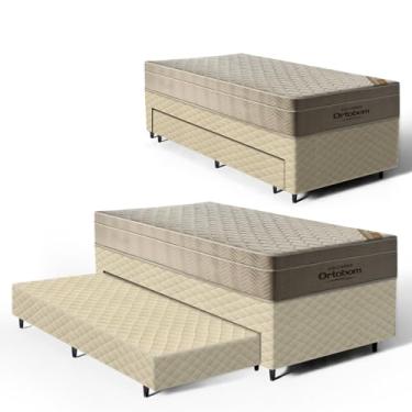 Imagem de Cama Box com Colchao de Molas Ensacadas Ortobom AirTech SpringPocket + Auxiliar de Espuma Unique Solteiro 88cm
