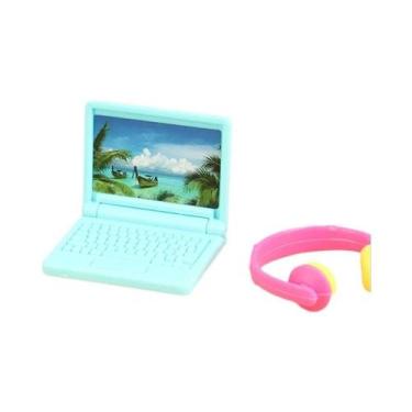 Imagem de 1/12 Escala Casa De Bonecas Escritório Computador Brinquedo Portátil M