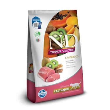 Imagem de N&D Tropical para Gatos Adultos de Todas as Raças Sabor Suíno, Cereais e Frutas Tropicais 1,5Kg