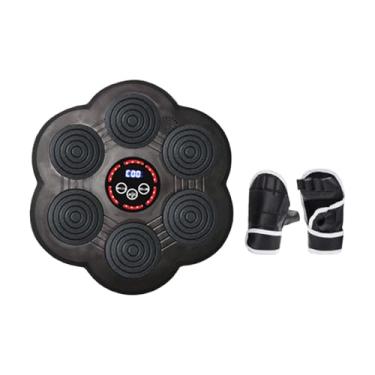 Imagem de Aymzbd Máquina de Boxe Musical Alvo de Parede, Alvo de Parede de Boxe Musical Eletrônico, Fácil de Instalar, Máquina de Almofada de Perfuração para Treino de, 6 buracos