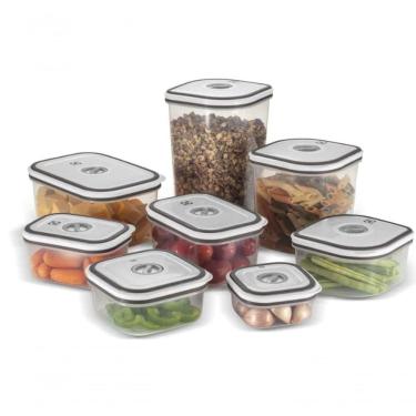 Imagem de Kit 8 Potes Hermeticos Electrolux Livre De Bpa Crystal