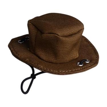 Imagem de JunZheHub Chapéu de Cowboy em Escala 1/12 para Bonecos, Boneco de ação em Miniatura, Marrom
