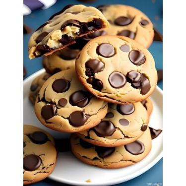 Imagem de Pintura de diamante, biscoitos, comida, chocolate, biscoitos, impressos, faça você mesmo, pintura de diamante adequada para casa, decoração de parede de arte 30 x 40 cm