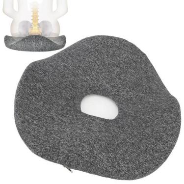 Imagem de Almofada Ortopedica Egornomica Cadeira Lombar Coccix Coluna Assento Al