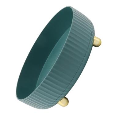 Imagem de aqxreight 360 Graus Rack de Armazenamento Rotativo Rack de Especiarias Cosméticas Classificação Giratória para Armário de Cozinha Despensa Pequena Laranja Pequena Uma Mesa Tempero de Giro de (Verde)