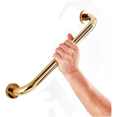 Imagem de Barra De Apoio Para Chuveiro Dourada, Alça De Banho Latão Suporte De Corrimão De Banheiro Segurança Para Deficientes, Idosos, Lesões, 50cm