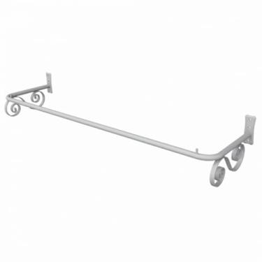 Imagem de Arara de Parede Vintage 1,00 Metro Organização de Quartos Closets Armários e Loja (BRANCA)