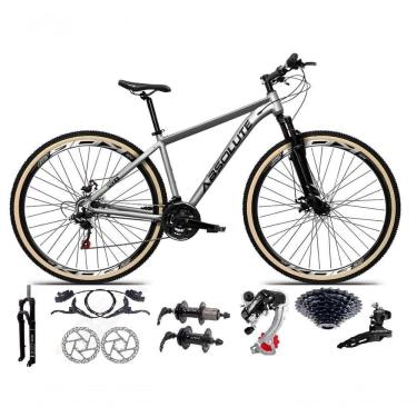 Imagem de Bicicleta Aro 29 Absolute Nero 5 Câmbios Shimano 24v K7 Freios Hidráulicos Garfo Trava Com Pneu Faixa - Cinza 15