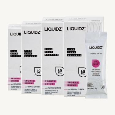 Imagem de LIQUIDZ® - Eletrólitos Zero Açúcares - Morango com Kiwi - Kit 4 Caixas - 56 sachês-Unissex