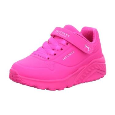 Imagem de Skechers Tênis infantil unissex Street Uno Lite-Metallic Moves, Rosa choque, 11 Little Kid