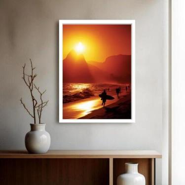 Imagem de Quadro Decorativo Rio de Janeiro Pôr do Sol - 70x50cm - Quadros On-lin