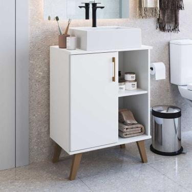 Imagem de Armário Gabinete Multiuso com 1 Porta Branco