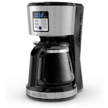 Imagem de Máquina de Café Cafeteira Black+Decker CM1331S 12 Xícaras, Função Auto Desligamento, Jarra de Vidro, Anti-Gotejamento, Prata – 1,7 L, 1000 W
