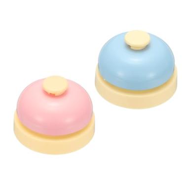 Imagem de PATIKIL Call Bell, 6,4 cm pequeno anel de serviço de mesa campainhas para recepção recepção balcão jantar bar hotel sala de aula, jogo de sala de aula, azul doce rosa doce, 1 pacote