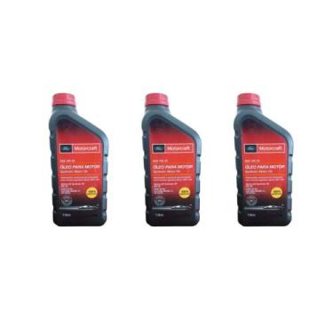 Imagem de Kit 3 Óleos Motor 5W30 Sintético Motorcraft SP 1 Litro - FORD - 376