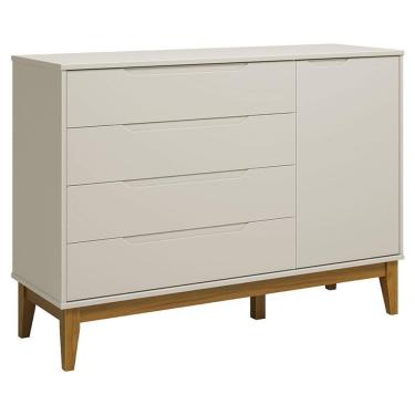 Imagem de Cômoda Com Porta Classic Elfe Areia Acetinado Amadeirado