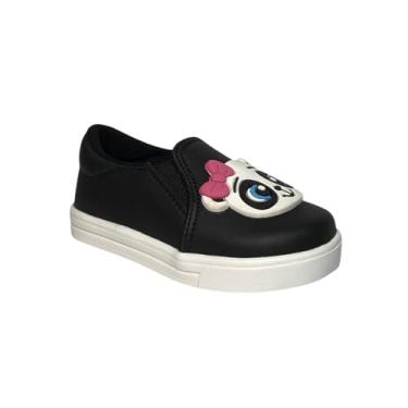 Imagem de Tênis Infantil Menina Iate Preto e Pink Panda – Confortável e Seguro | Numeração 20 ao 34 (Preto, BR, Criança de 4 a 8 anos, Numérico, M, 29)