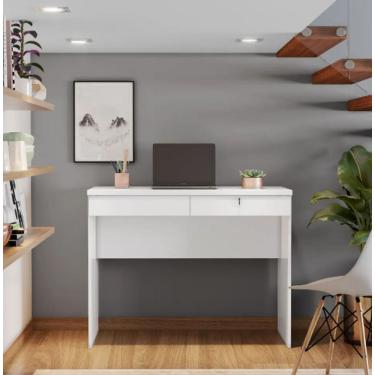 Imagem de Escrivaninha Felícia 2 Gavetas JCM Movelaria - Branco