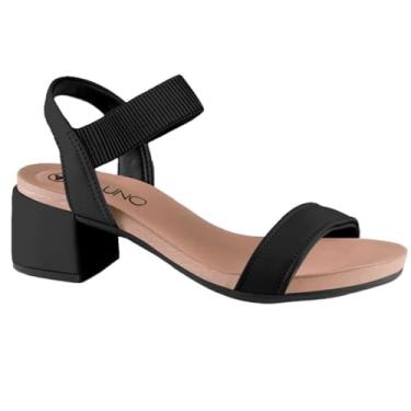 Imagem de Sandalia Via Uno Salto Bloco Elastico Ref 889002siavv Preto 040