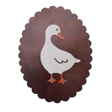 Imagem de Decoração de Berçário Ganso Engraçado, Decoração Fofa de Berçário Pato com Fita Dupla Face Arte Parede Madeira Sem Furadeira Placa Madeira Ganso para Quarto Criança Casa Fazenda