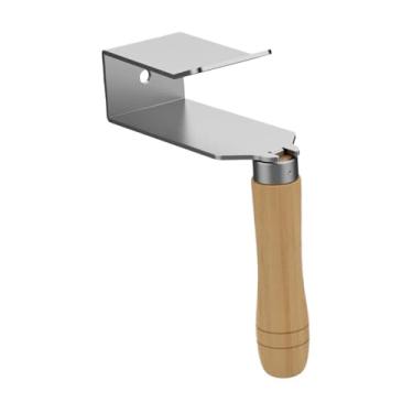 Imagem de Generic Grampo auxiliar de teto Grampo de posicionamento de teto com cabo de madeira aço inoxidável Ferramenta portátil para instalação de marcenaria