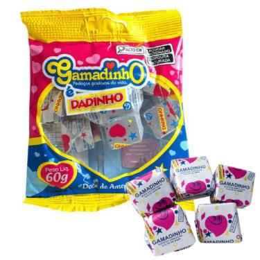 Imagem de Kit 10 Mini Dadinho Gamadinho Amendoim Cremoso 60g - Doce sabor