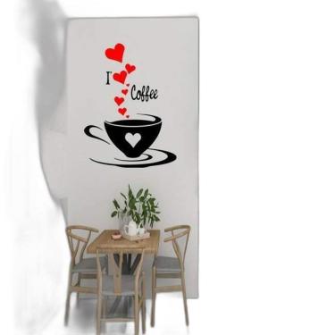 Imagem de Adesivo De Parede I Love Café