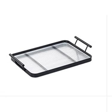 Imagem de Bandejas de servir para uso doméstico, bandeja de dim sum comercial, bandeja retangular, bandeja de bolo de frutas, bandeja decorativa para sala de estar, bandeja decorativa