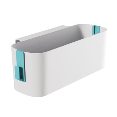 Imagem de Gancho de cesta de armazenamento de cabeceira pendurado caixa de organização ferroviária da caixa de trem para dormitório sala de estar de escritório Abs Material 600g (Verde)