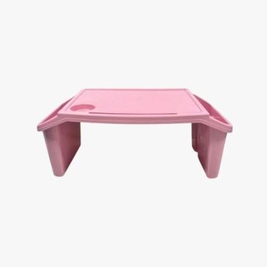 Imagem de Bandeja Mesa Colo Apoio Comer Refeição Cama Suporte Notebook Rosa - Ja