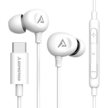 Imagem de ADPROTECH Fones De Ouvido Usb C Para Iphone 16/15 Pro Max, Com Fio, Intra-Auricular, Microfone Hd Integrado, Controle Volume, Samsung Z Flip 5 4, Galaxy S23 S21 A53 A54 Pixel 8 7 Pro, Branco