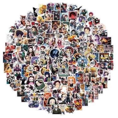 Imagem de Adesivos De Anime Demon Slayer 100/200 Unidades Para Laptop, Mala, Ska