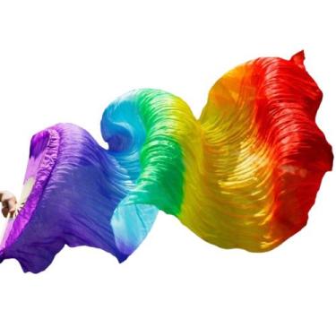 Imagem de Véu Fan em Poliéster Véu Leque Degrade Cores Dança do Ventre - VFAN-P0