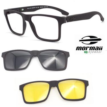 Imagem de Armação Grau Mormaii Swap Ng 6098 Preto Fosco + 2 Clipons Cn, Preto