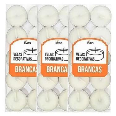 Imagem de Kit 30 Velas Flutuantes Brancas 3,5cm x 1cm - Livon