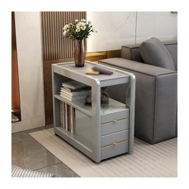 Imagem de Mesa lateral de sofá, sala de estar, mesa lateral, sofá, aparador, armários laterais, armário de canto, armário de armazenamento, aparador estreito, armário lateral criativo (A)