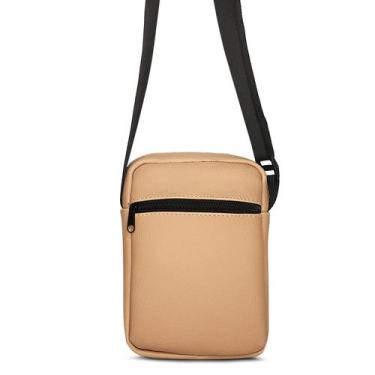 Imagem de Bolsa Shoulder Bag Pequena Material Sintético Resistente Cor Nude Moda