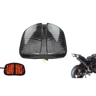 Imagem de TOPZONE Para Suzuki 2006-2007 GSXR600/GSXR750; luz traseira de freio com indicadores de seta integrados; 35710-01H30 (moke, modelo de flash LED estilo 1)
